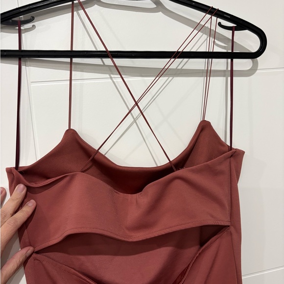 Dynamite Terracotta Backless Dress - Picture 2 of 5